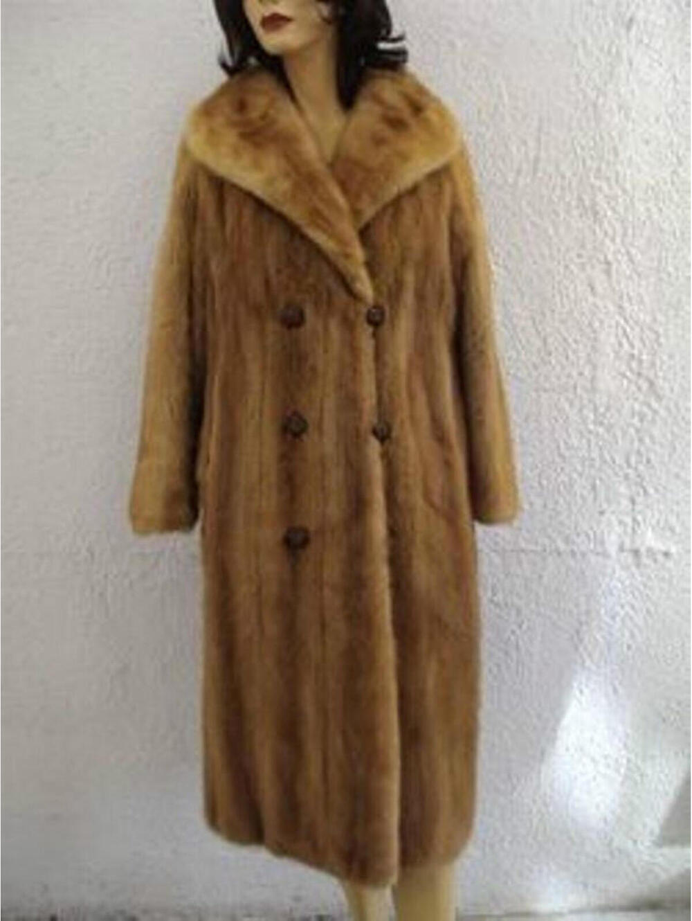 MINT CANADIAN NATURAL PASTEL MINK FUR COAT JACKET WOMEN WOMAN SIZE 4 SMALL